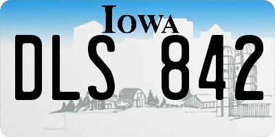 IA license plate DLS842
