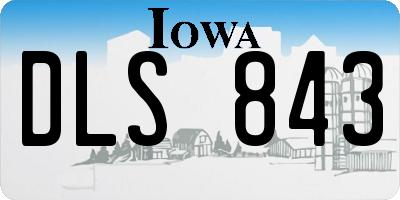 IA license plate DLS843