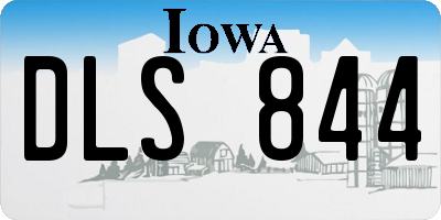 IA license plate DLS844