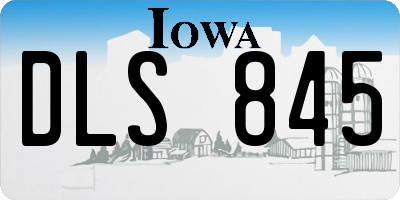 IA license plate DLS845