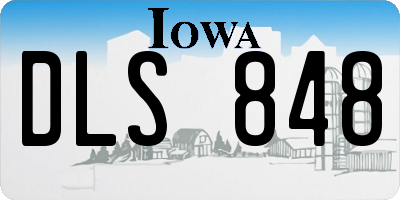 IA license plate DLS848
