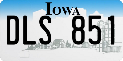 IA license plate DLS851