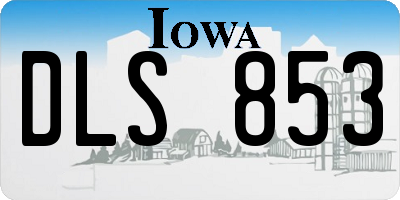 IA license plate DLS853