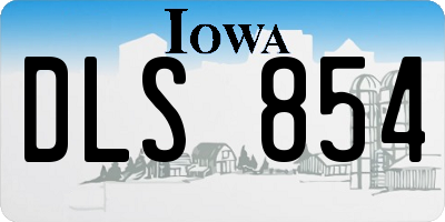 IA license plate DLS854