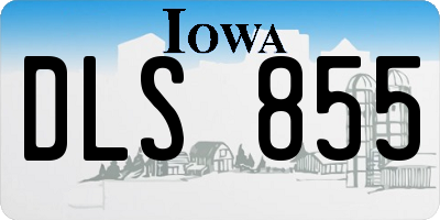 IA license plate DLS855