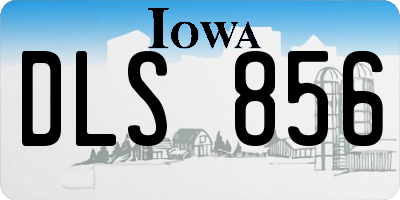 IA license plate DLS856