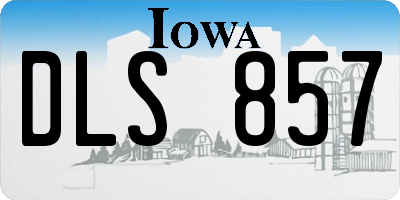 IA license plate DLS857