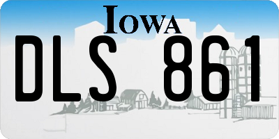IA license plate DLS861