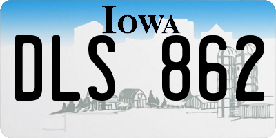 IA license plate DLS862