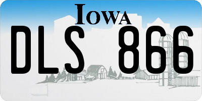 IA license plate DLS866