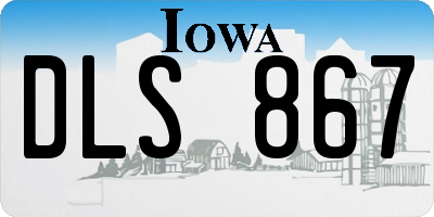 IA license plate DLS867