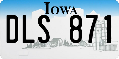 IA license plate DLS871