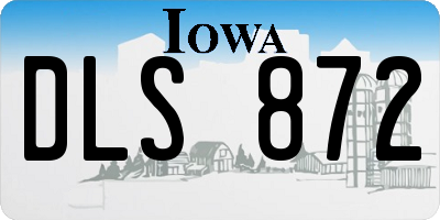IA license plate DLS872