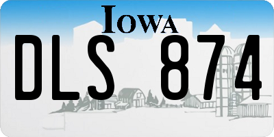 IA license plate DLS874