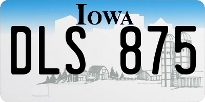 IA license plate DLS875