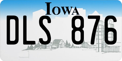 IA license plate DLS876