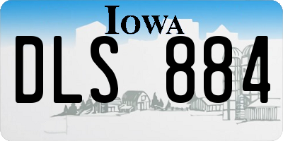 IA license plate DLS884