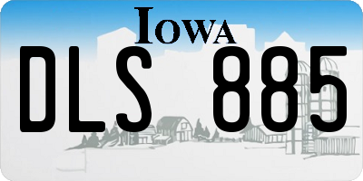 IA license plate DLS885