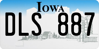 IA license plate DLS887