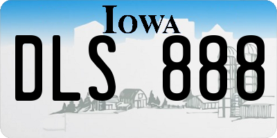 IA license plate DLS888