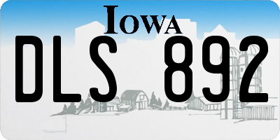 IA license plate DLS892