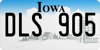 IA license plate DLS905