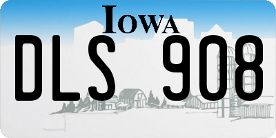 IA license plate DLS908