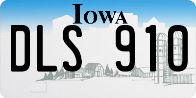 IA license plate DLS910