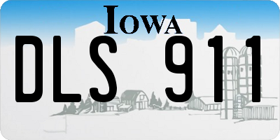 IA license plate DLS911