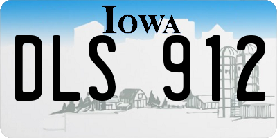 IA license plate DLS912