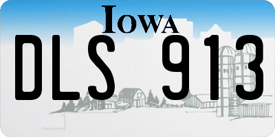 IA license plate DLS913