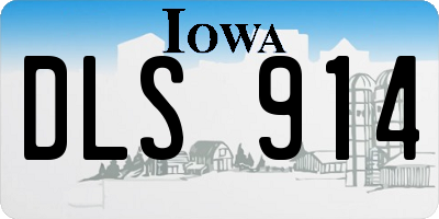 IA license plate DLS914