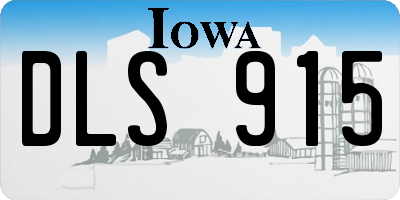 IA license plate DLS915
