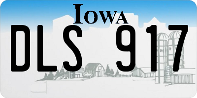 IA license plate DLS917