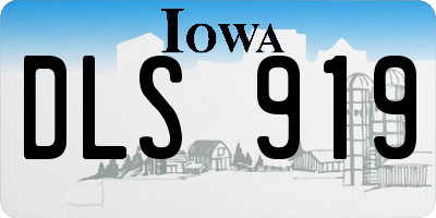 IA license plate DLS919