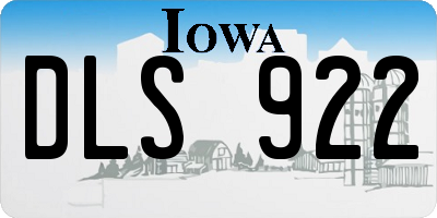 IA license plate DLS922