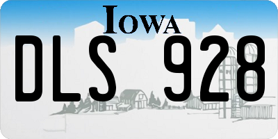 IA license plate DLS928
