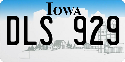 IA license plate DLS929