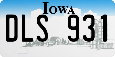 IA license plate DLS931