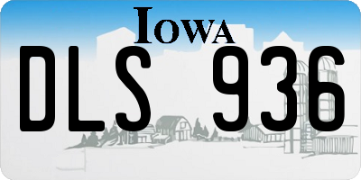 IA license plate DLS936