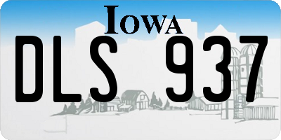 IA license plate DLS937