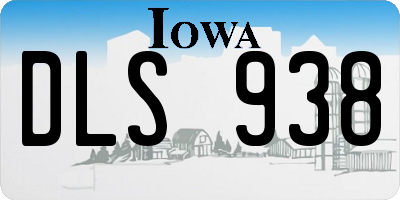 IA license plate DLS938