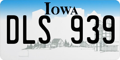 IA license plate DLS939