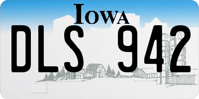 IA license plate DLS942