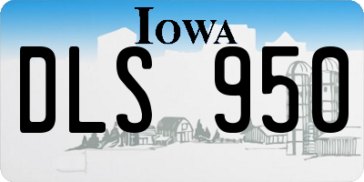IA license plate DLS950