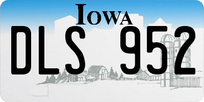 IA license plate DLS952
