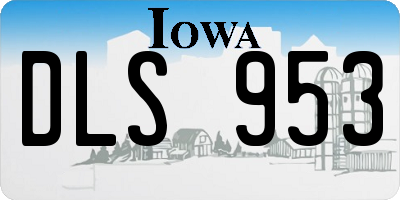 IA license plate DLS953