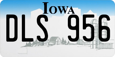 IA license plate DLS956
