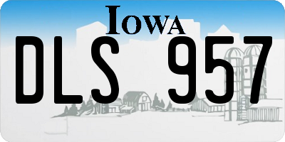 IA license plate DLS957