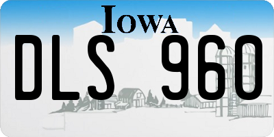 IA license plate DLS960